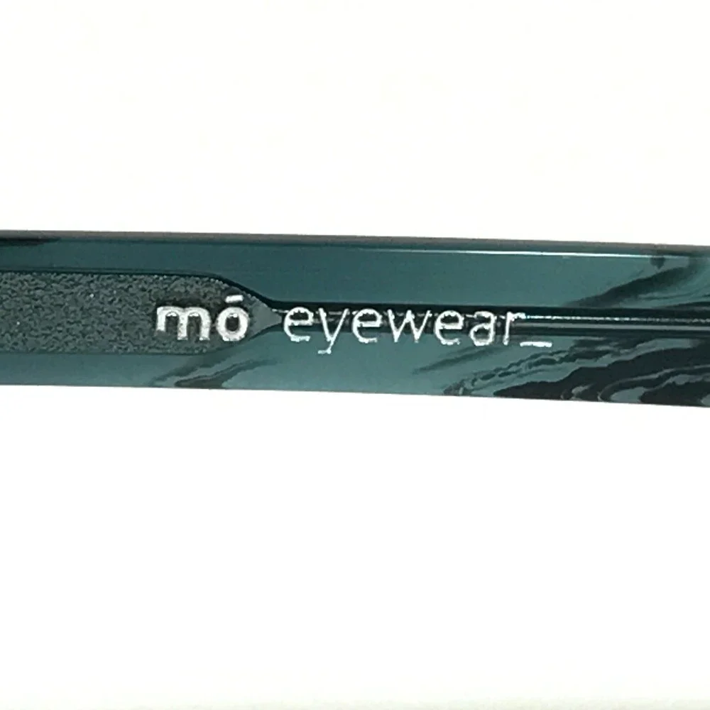 MO Eyewear Eyeglasses Frames UPPER 335NY C Gray Blue Horn Half Rim 53-17-140